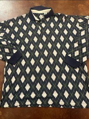 Vintage Style Rugby Polo Long Sleeve Shirt Size Men’s Large